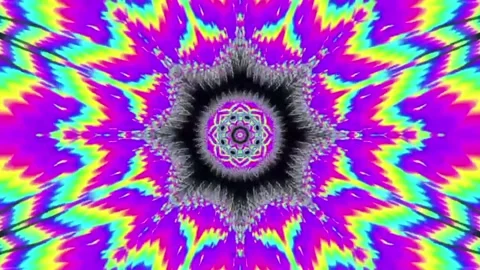 Colorful Vibrant Kaleidoscopic Loop - Hypnotic  Background Stock Footage 284819402