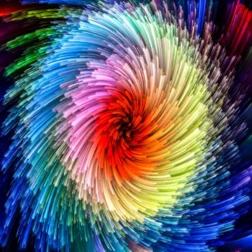 Colorful Vibrant Vortex Stock Illustration