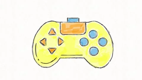 Colorful Video Game Controller Gaming Concept Animation Stock Footage 342018103