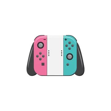 Colorful video game controller or joystick flat vector illustration isolated. Stock Illustration