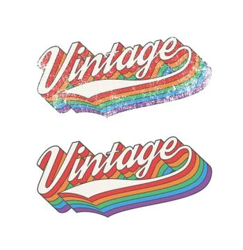 Colorful Vintage design Stock Illustration