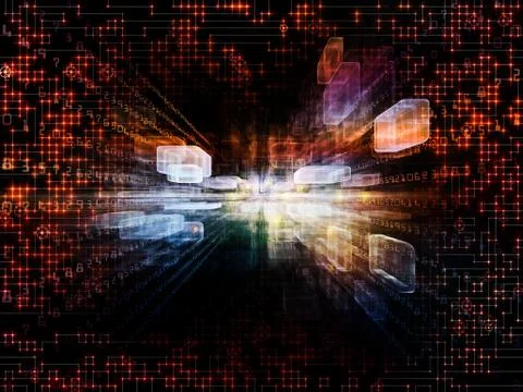 Colorful Virtual Space Illustrazione stock