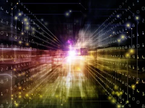 Colorful Virtual Space Stock Illustration