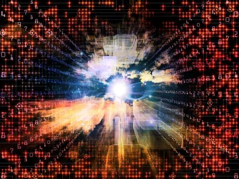 Colorful Virtual Space Illustrazione stock