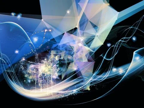 Colorful Virtual World Illustrazione stock