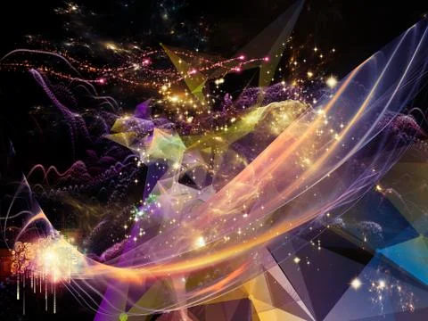 Colorful Virtual World Illustrazione stock