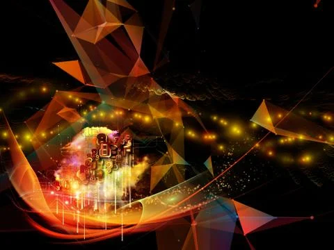 Colorful Virtual World Illustrazione stock
