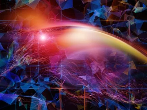 Colorful Virtual World Stockillustratie