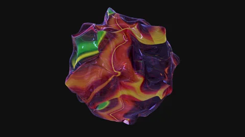 Colorful visual wave motion graphic animated Stock Footage 240070495