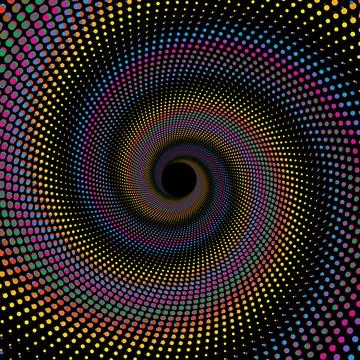 Colorful vortex dot texture Stock Illustration
