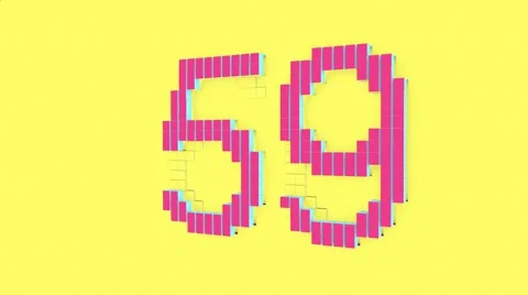 Colorful Voxel Minute Timer 库存影片 46055762