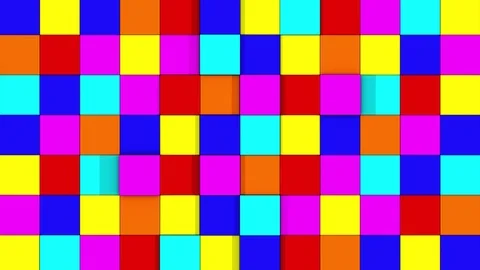 Colorful Wall of cubes divide Stock Footage 112017772