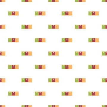 Colorful wall lockers repeating pattern seamless background Stock Illustration