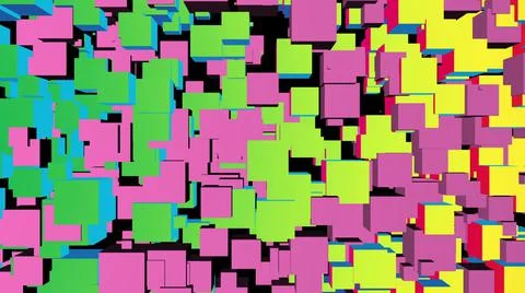 Colorful Wall Of many Cubes Illustrazione stock
