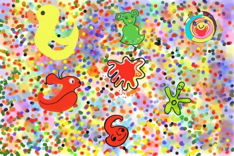 Colorful Wallpaper Background Ilustração Stock