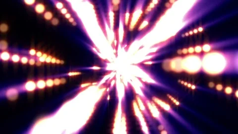 Colorful Warm Spheres Light Rays Burst VJ Motion Background Loop roll right Stock Footage 70309081