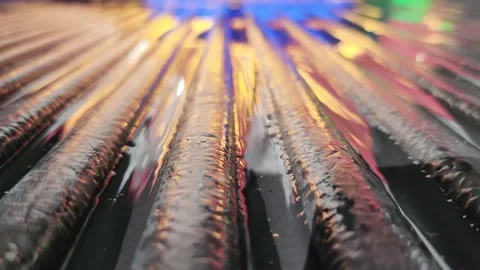 Colorful Water As It Flows Through Channels  Video stock 235227026