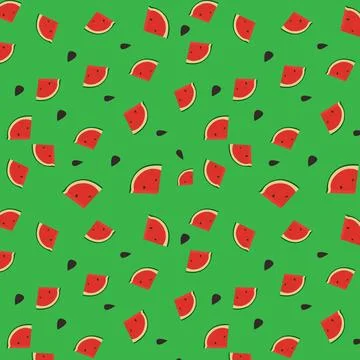Colorful Watermelon Pattern Stock Illustration