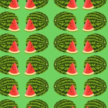 Colorful Watermelon Pattern Stock Illustration