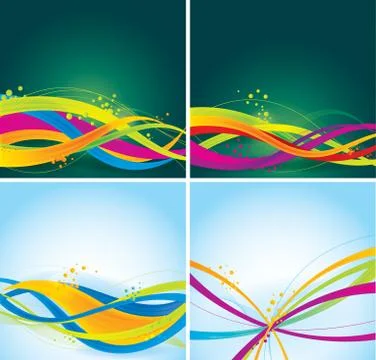 Colorful wave abstract background Stock Illustration