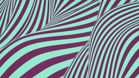 Colorful wave bend diagonal lines patterns background. 3d render loop animation Stock Footage 116024989