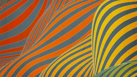 Colorful wave bend diagonal lines patterns background. 3d render loop animation Stock Footage 116103322