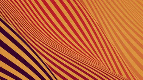 Colorful wave bend loop animation. Diagonal lines patterns. 3d rendering. 4k UHD Stock Footage 127578393