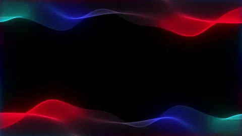 A colorful wave on a black background with a place for text Stock Footage 277271079