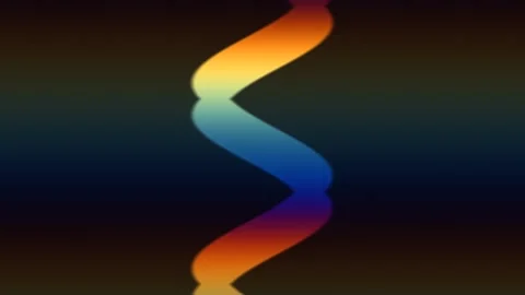 Colorful wave design on dark background with smooth motion Stock Footage 338316652