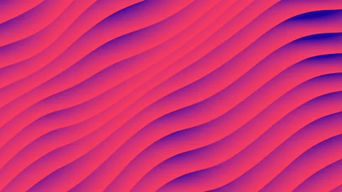 Colorful wave gradient animation. Geometric patterns motion background 3d render Stock Footage 122925633