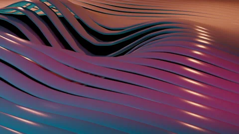 Colorful Wave Gradient Animation With Rippling Stripes Stock Footage 146935607