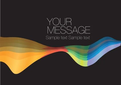 Colorful wave layout design Stock Illustration