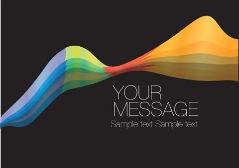 Colorful wave layout design Illustrazione stock