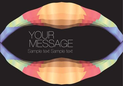 Colorful wave layout design Stock Illustration