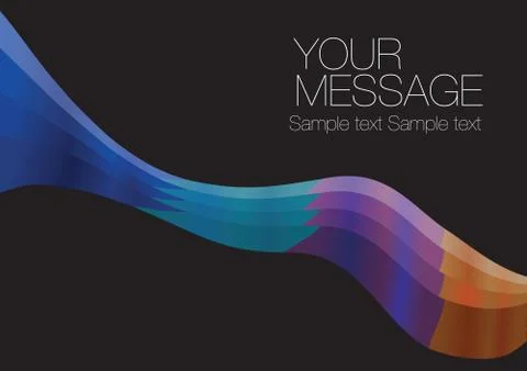 Colorful wave layout design Stock Illustration