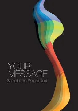 Colorful wave layout design Stock Illustration