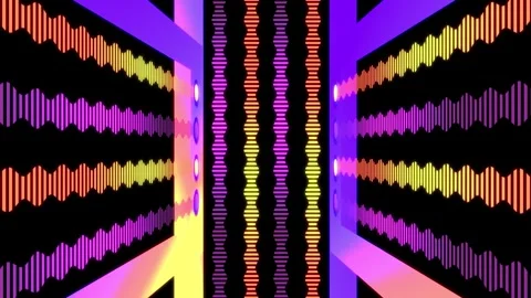 Colorful wave motion with animated Stock Footage 310575845