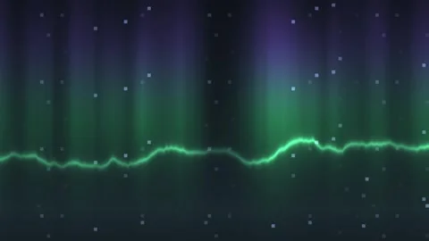 Colorful wave pattern with green and purple light effects Stock Footage 339328316