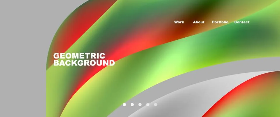 Colorful wave pattern with red, green, and white hues resembling flower petals Stock Illustration