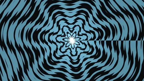 Colorful wave pattern with star shape in the center Stock Footage 339489592