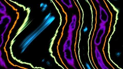 Colorful wave patterns with bright lines and dark Stock Footage 338012834