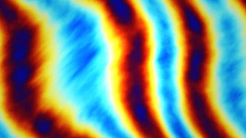 Colorful wave patterns create dynamic visual effects in Stock Footage 338017631