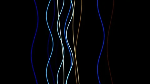 Colorful wave patterns create dynamic light displays in Stock Footage 338299075