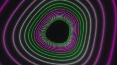 Colorful wave patterns create dynamic motion in a dark Stock Footage 339341396