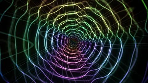 Colorful wave patterns create a dynamic visual experience Stock Footage 340341457