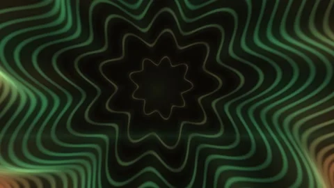 Colorful wave patterns create vibrant motion in abstract Stock Footage 340298612