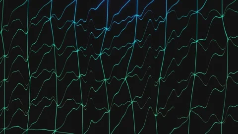 Colorful wave patterns emerge in the dark, displaying unique designs Stock Footage 310396848