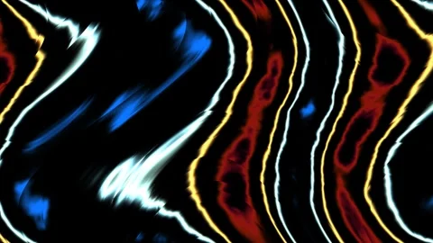 Colorful wave patterns move across a dark background Stock Footage 337960575