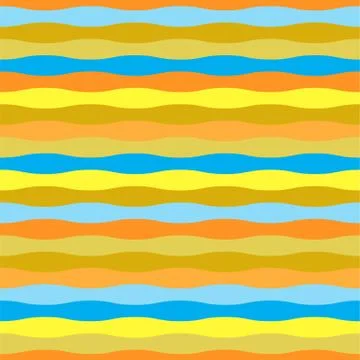 Colorful wave seamless pattern for summer theme Illustrazione stock