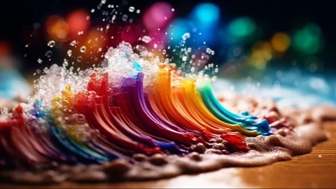 Colorful Wave Simulation Stock Footage 243932775